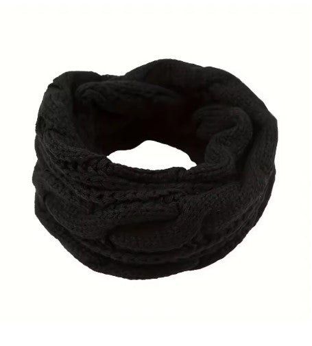 Winter Thick Knitted Snood Twist Ring Plush Scarf - The Boho Body