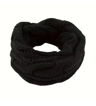 Winter Thick Knitted Snood Twist Ring Plush Scarf - The Boho Body