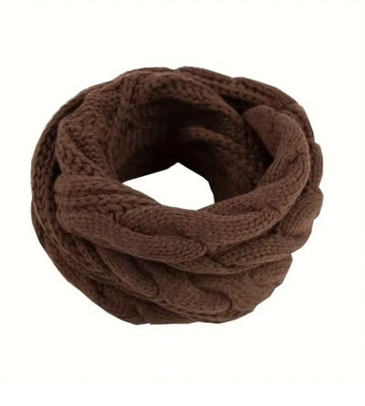Winter Thick Knitted Snood Twist Ring Plush Scarf - The Boho Body