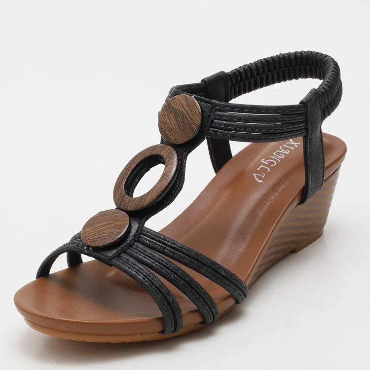 Roman Wedge Open Toe  Soft-Soled  Casual Sandals