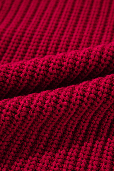 Fold Over Off-the-Shoulder Knit Sweater