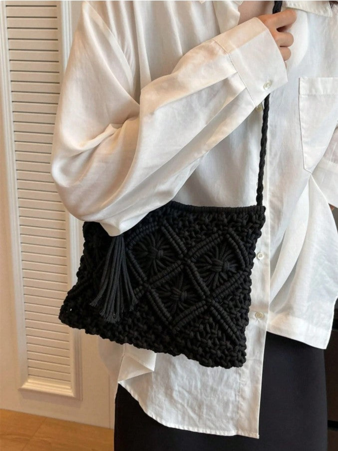 Boho Handwoven Beach Style Crossbody Bag