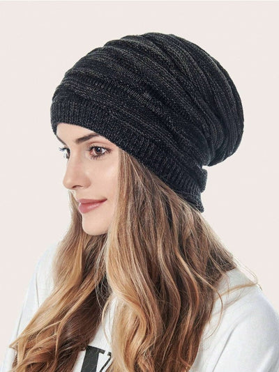 Ladies Warm Lined Slouched Beanie