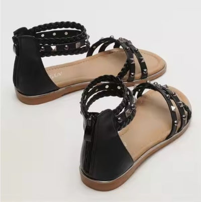 Ladies Roman Bohemian Summer Flat Detailed Sandals