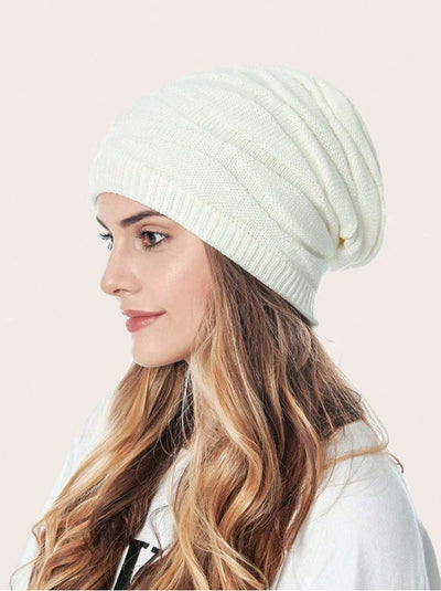 Ladies Warm Lined Slouched Beanie