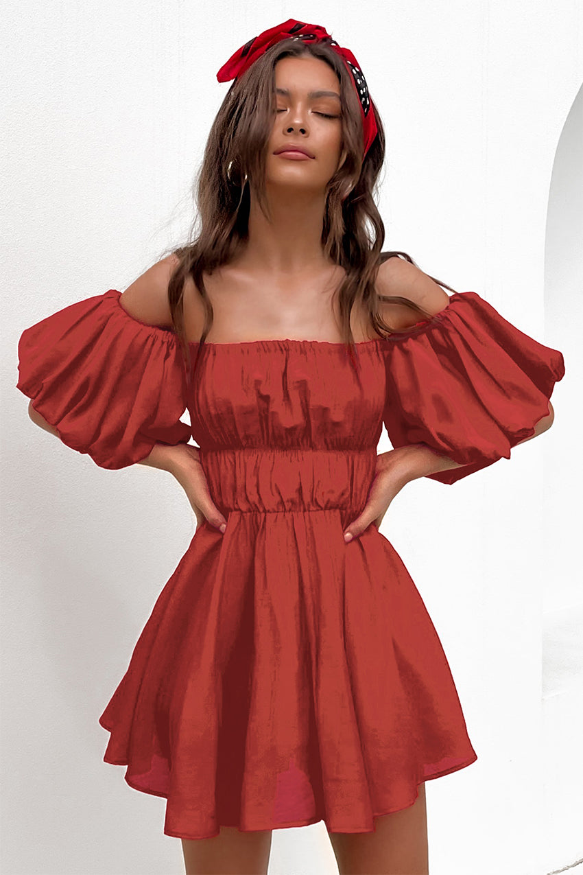 Short Sleeve Layered Flounce Casual Dress