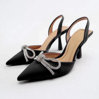 Rhinestone Bow Knot Luxury Designer Pumps